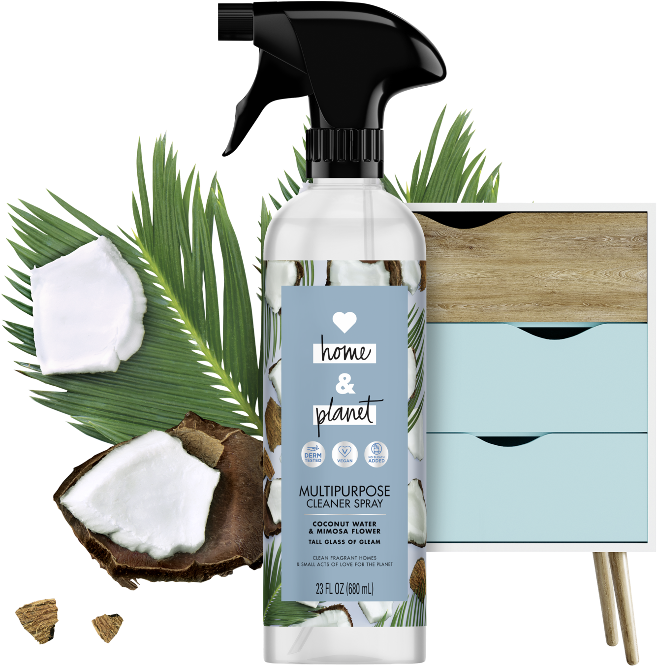 Coconut Water & Mimosa Flower All Purpose Cleaner Spray - Liquid Hand Soap (1500x1500), Png Download