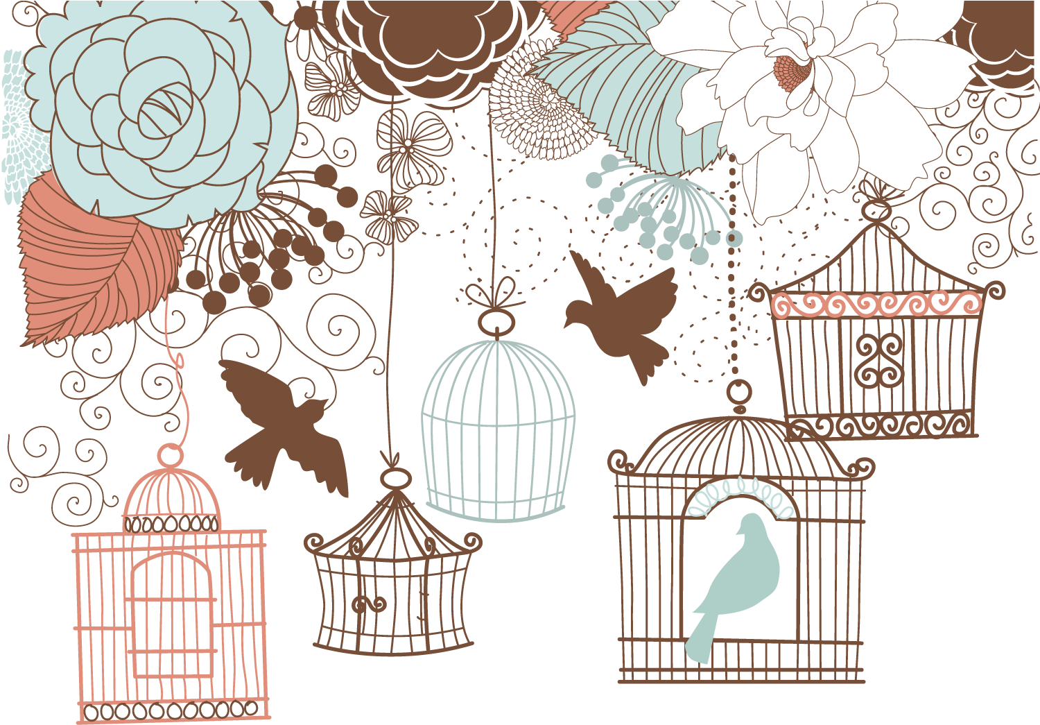 Drawn Birdcage Gothic - Birdcage Invitation (1500x1500), Png Download