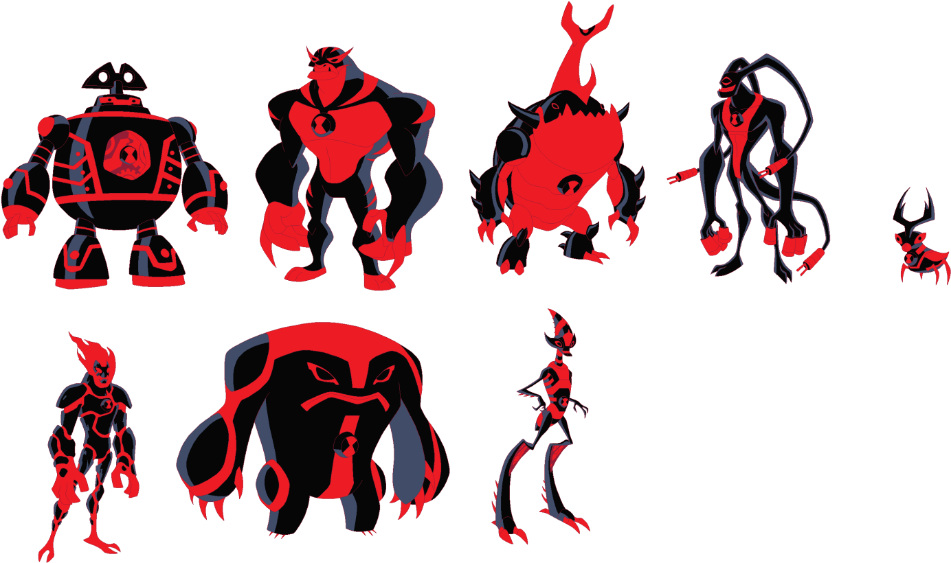 Xenomorph Clipart Ben 10 - Red Ben 10 Omniverse (1400x828), Png Download