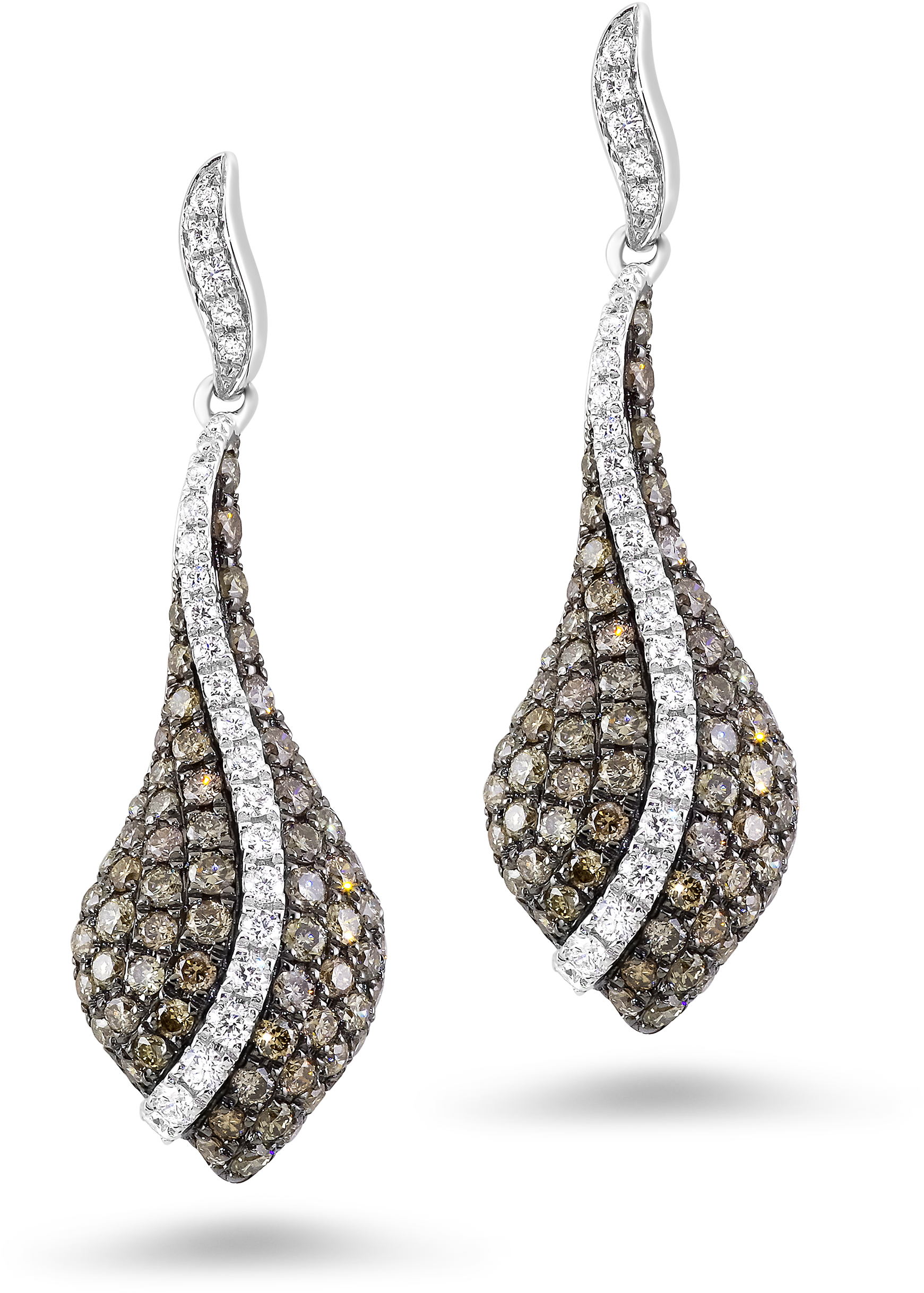 58 Carat Diamond Earrings - Fancy Diamond Long Earrings (2679x2679), Png Download