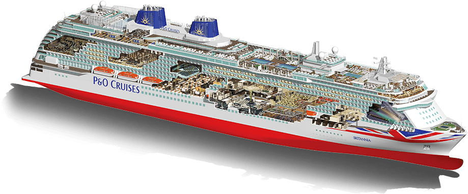Life On Board - Britannia Ship P&o (960x446), Png Download