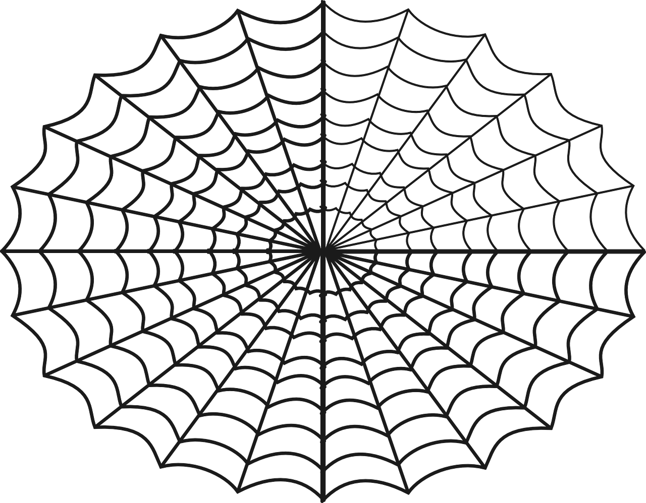 Spider Web Creepy - Spider Web Clip Art (1280x998), Png Download