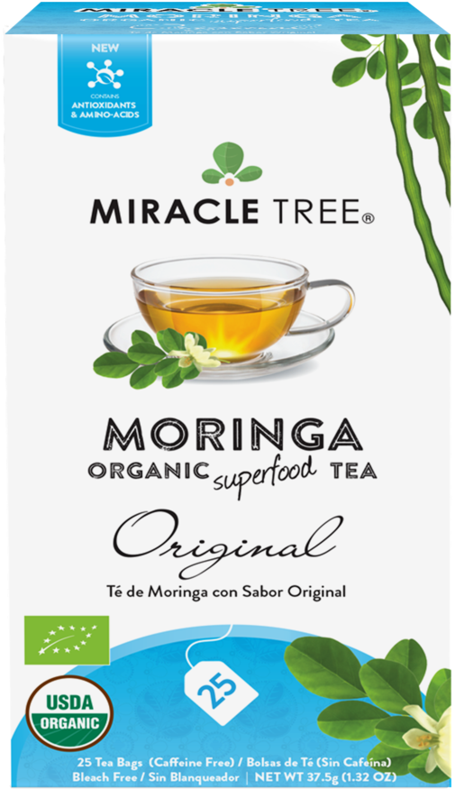 Miracle Tree - Miracle Tree Organic Moringa Superfood Tea (1024x1024), Png Download