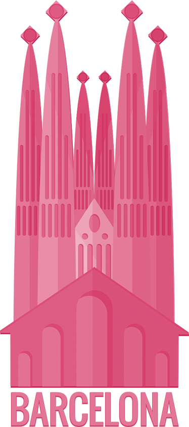 Barcelona Sagrada Familia Sticker - Architecture (374x843), Png Download