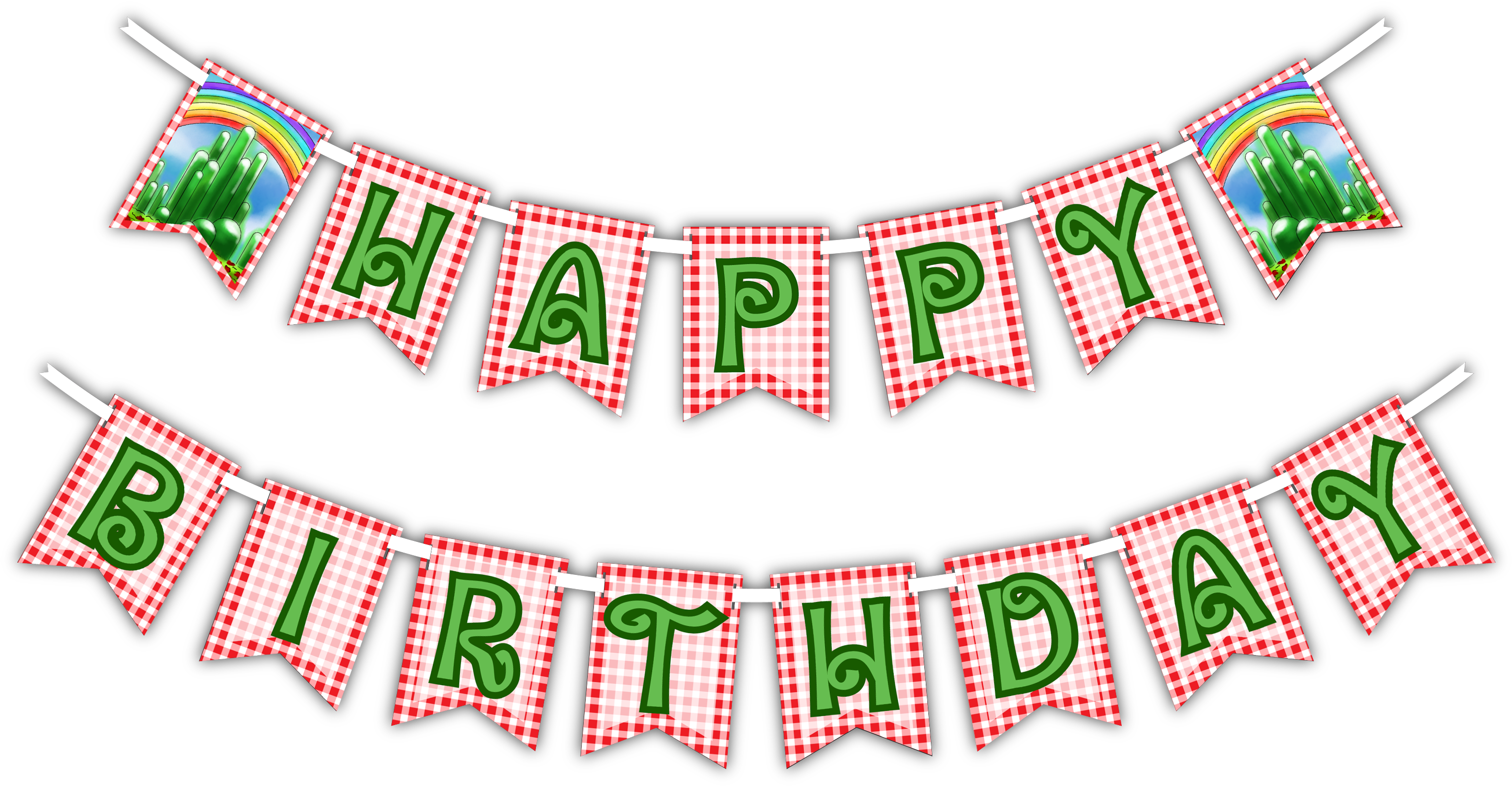 The Wonderful Wizard Of Oz "happy Birthday" Party Banner - Birthday (3000x1571), Png Download