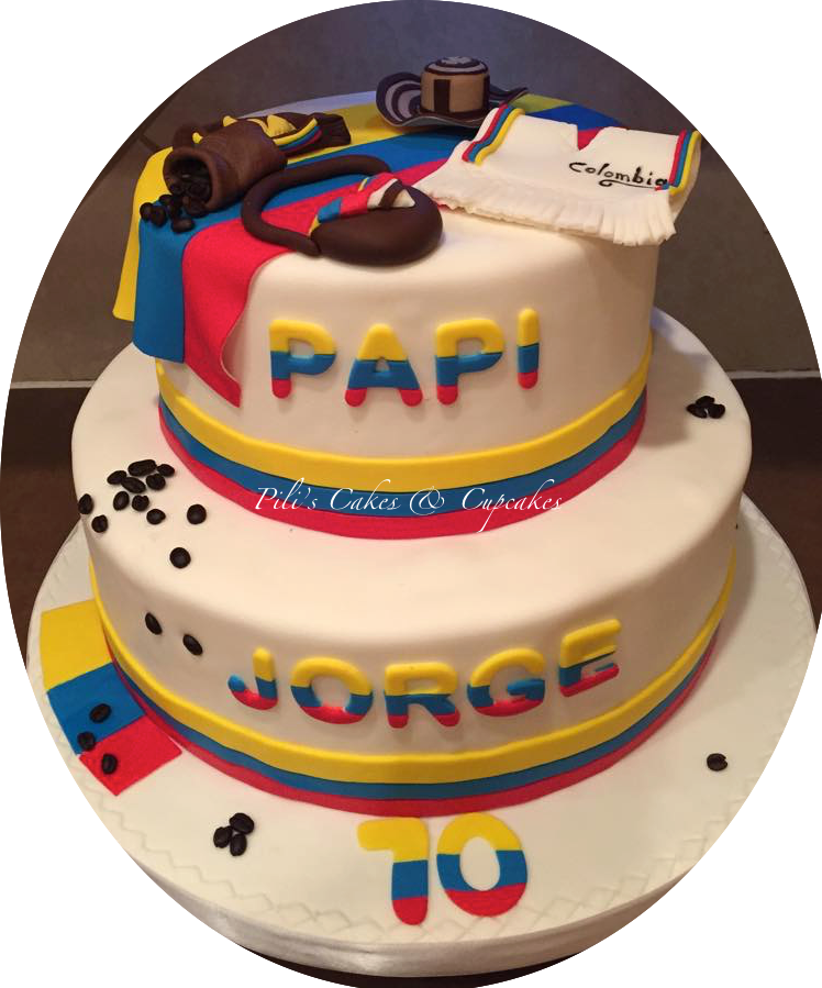 Colombian Birthday Cake - Colombia Theme Cake (748x899), Png Download