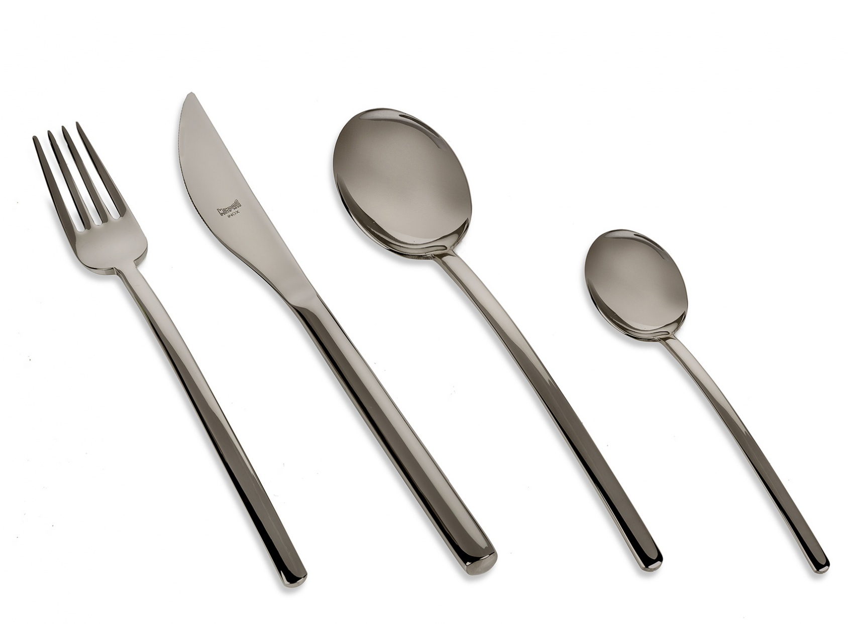 Due Black Cutlery Set (1687x1687), Png Download