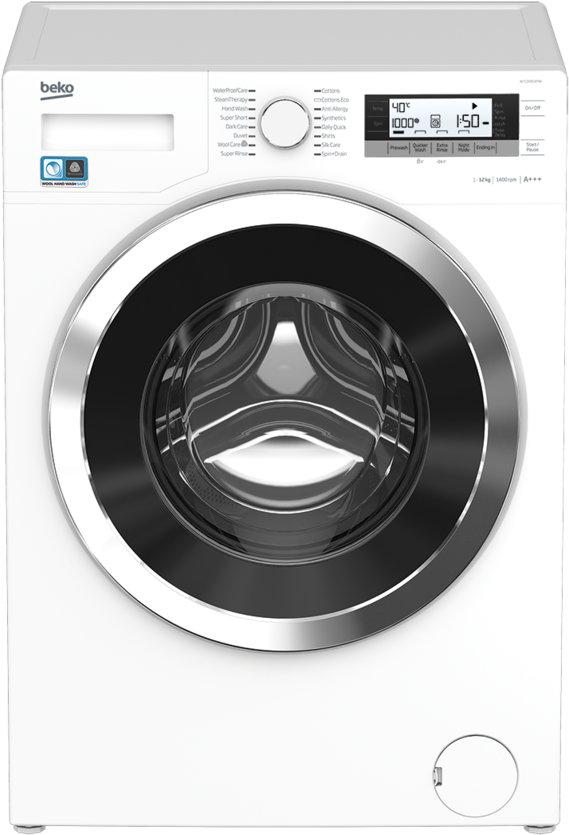 Beko Wy124854m Reviews And Prices - Beko Washing Machine Png (707x1000), Png Download