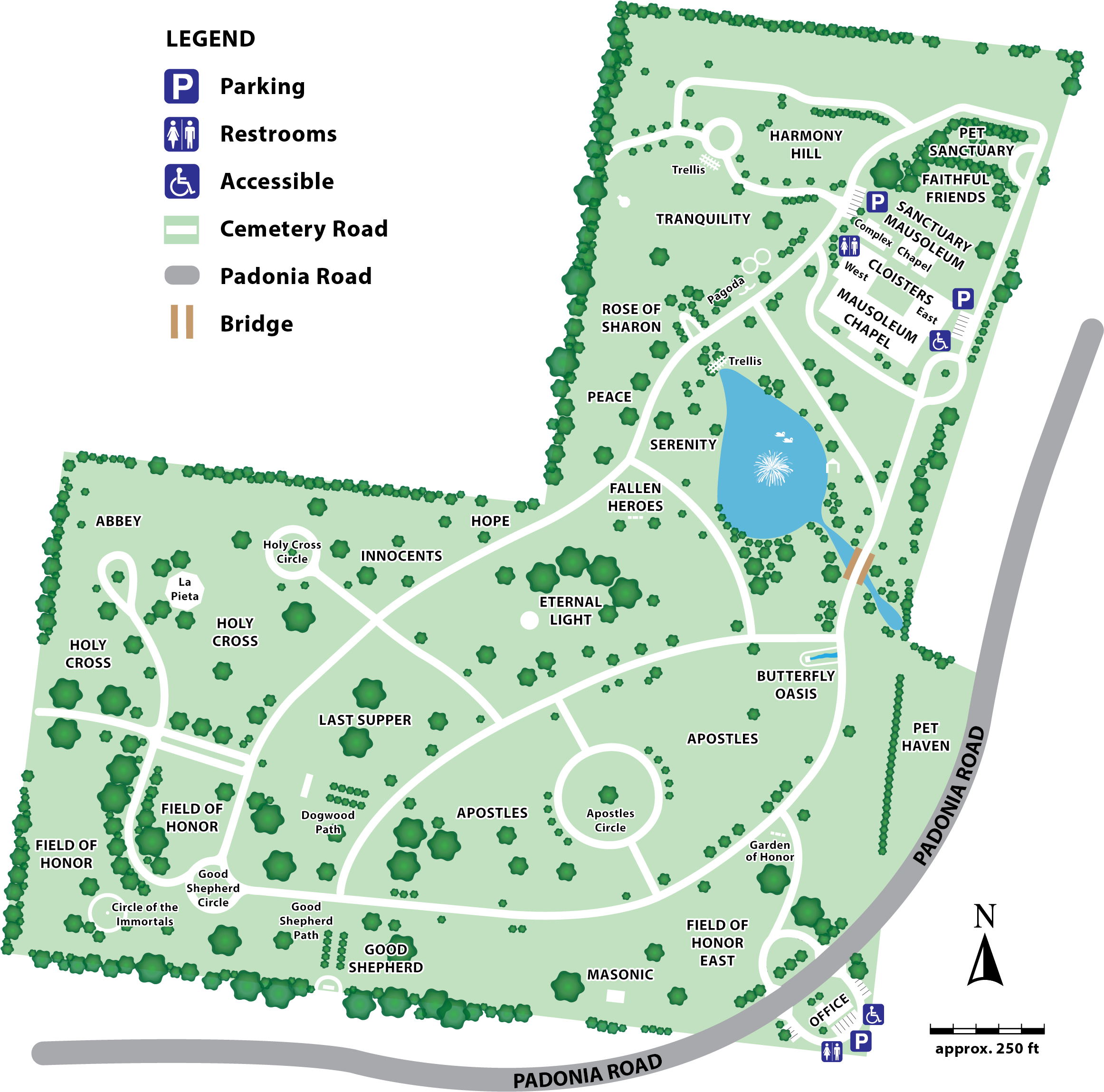 Garden Map - Dulaney Valley Memorial Gardens (2372x2488), Png Download