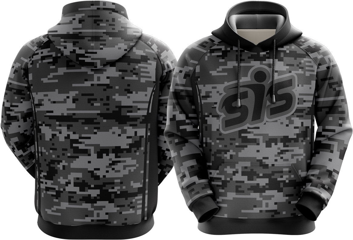 Smash It Sports Hoodie Black And White Camo - Sweater (1528x1000), Png Download