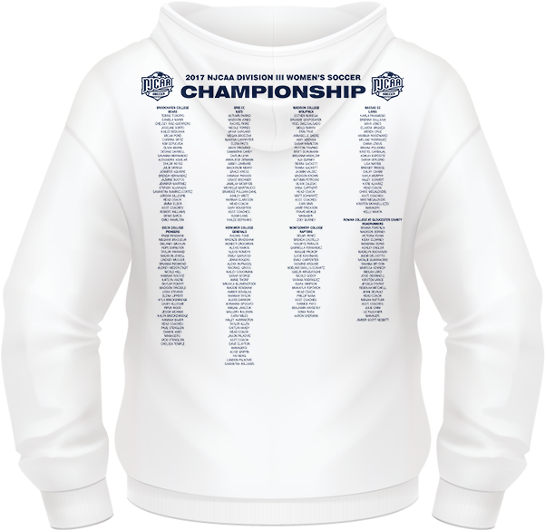 2017 Njcaa Women's Soccer Diii National Championship - Sweatshirt (600x592), Png Download