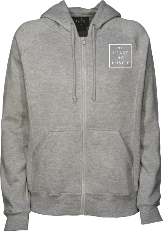 Grey Zip Hoodie White Logo (550x777), Png Download