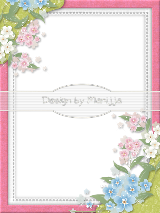 ~~pasztell Virágok~~pastel Flowers - Flower Photo Frame Png (530x704), Png Download