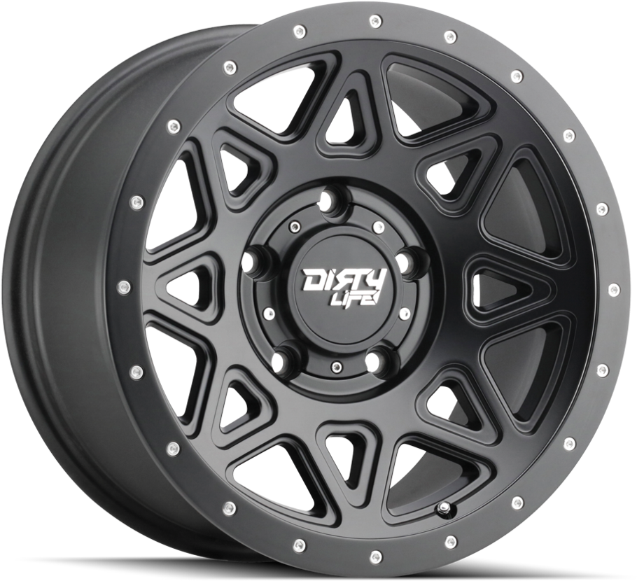 Matte Black W/ Matte Black Lip - Fuel Wheels Tactic (1000x1000), Png Download