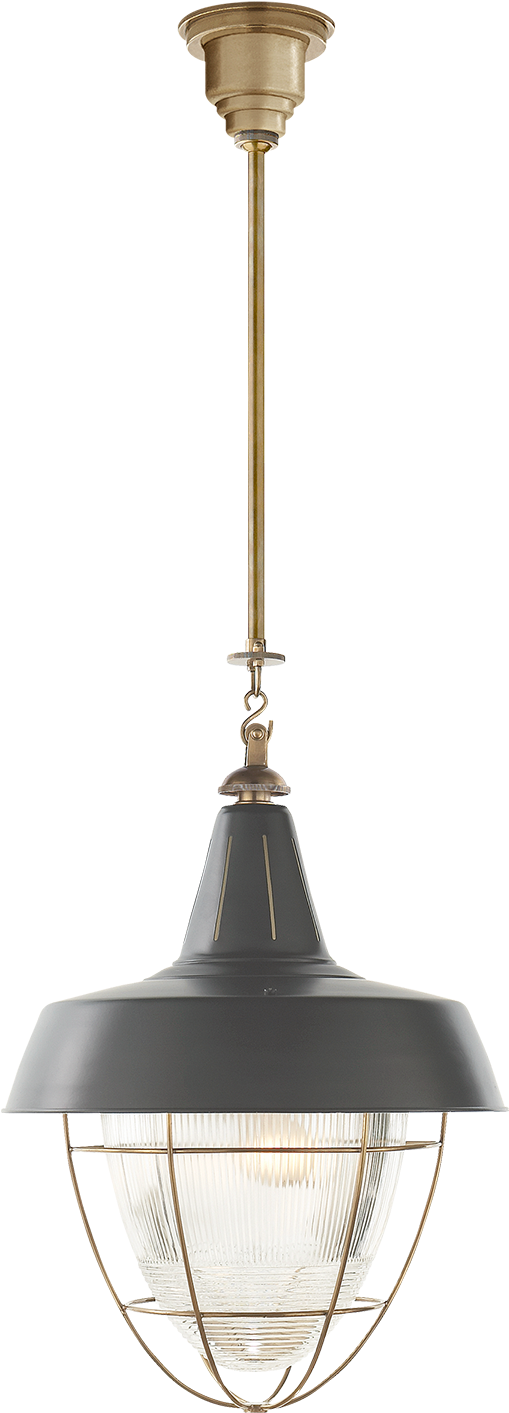Henry Industrial Hanging Light In Polished Nickel And - Pendant Light (1440x1440), Png Download