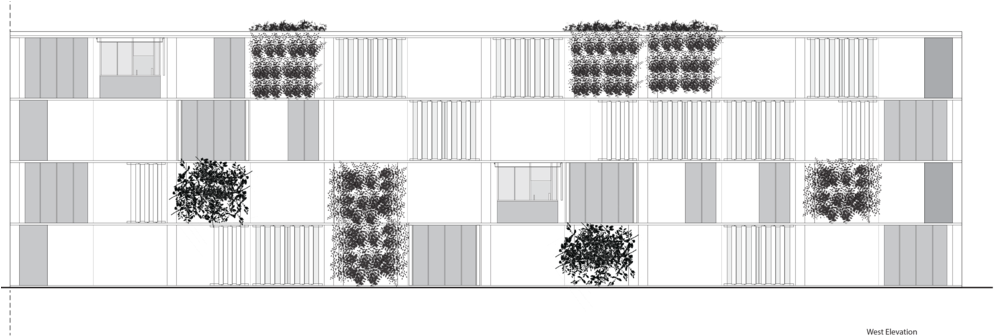 Westelevation 2 - Architecture (1000x353), Png Download