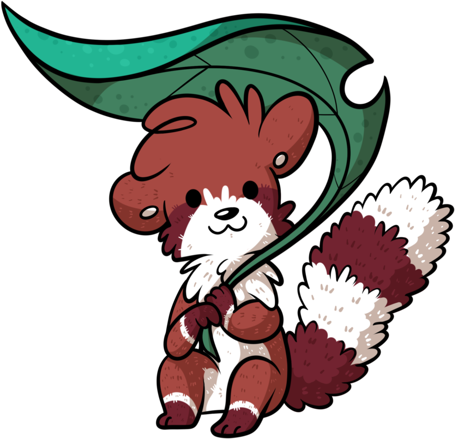 Chiyoko The Red Panda - Cartoon (974x1024), Png Download