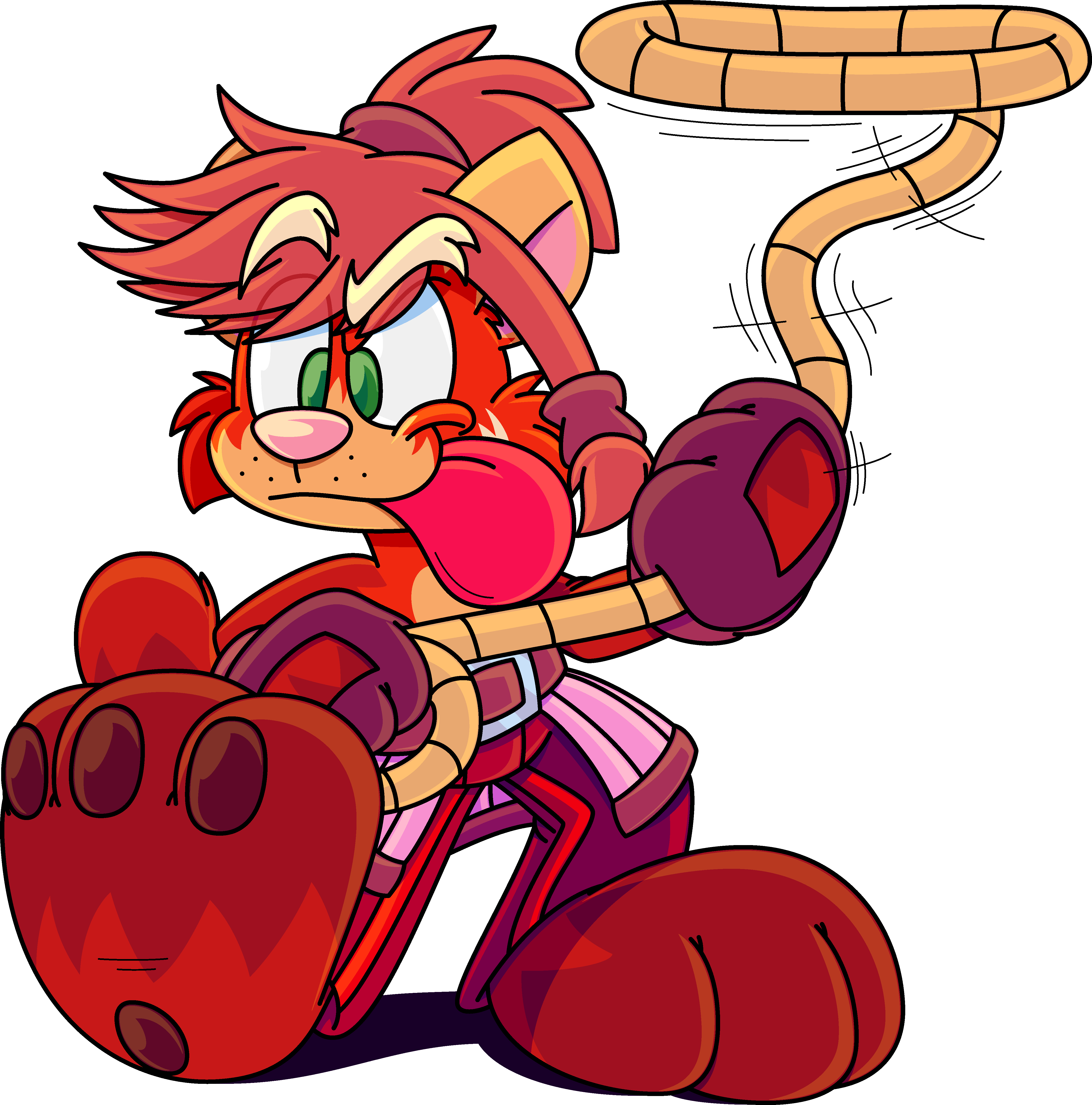 Wranglin' Red Panda - Cartoon (4742x4800), Png Download