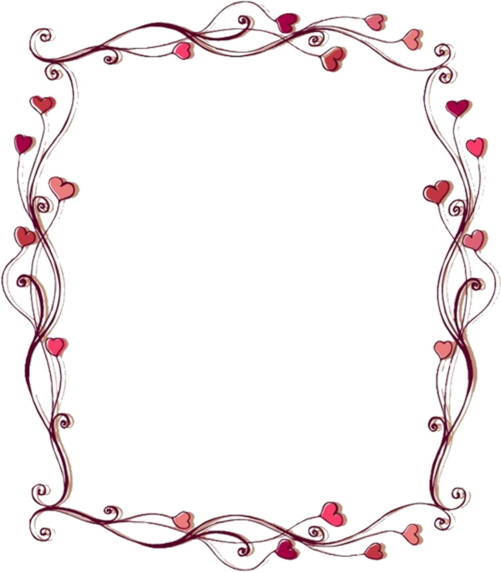 Frames Sticker - Love Frame Pink Png (1024x1206), Png Download
