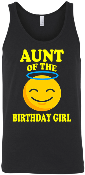 Aunt Of The Birthday Girl Angel Emoji Canvas Unisex - Smiley (600x600), Png Download