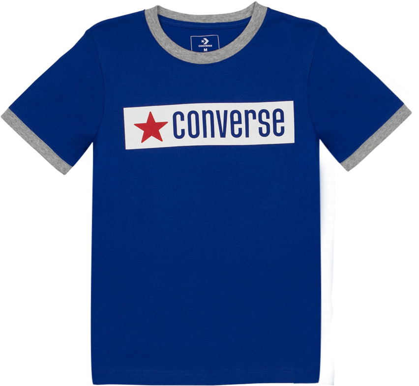 Boys Vintage Logo Ringer Youth T Shirt Converse Blue - Frogstone Store Semarang (1200x1200), Png Download