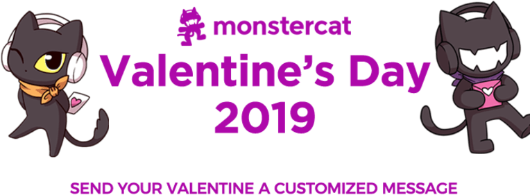 Monstercat Releases Dj Themed Valentines Day E Cards - Monster Cat Media (768x432), Png Download