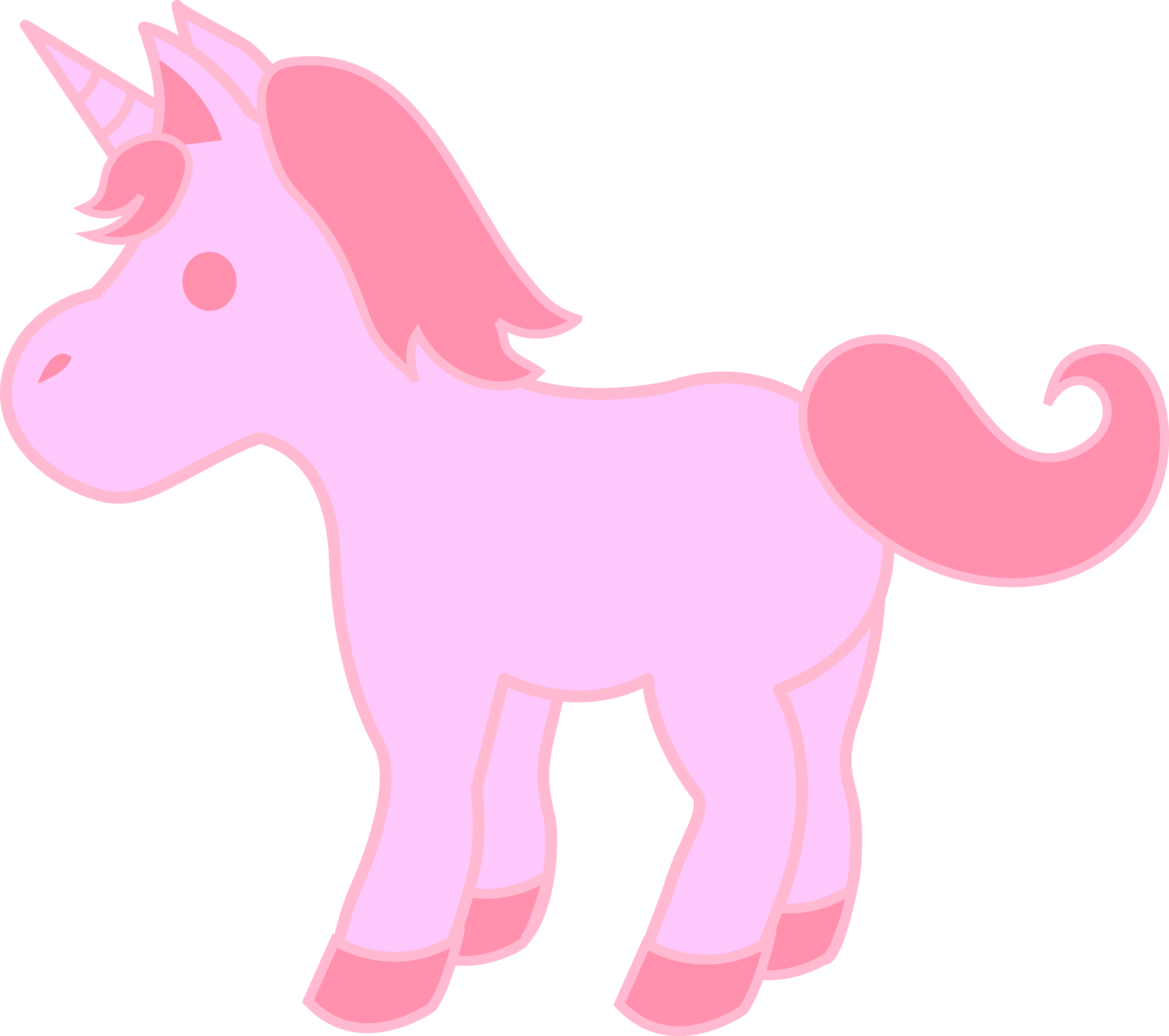 Unicorn Clipart Png - Cute Horse Clip Art (4928x4366), Png Download