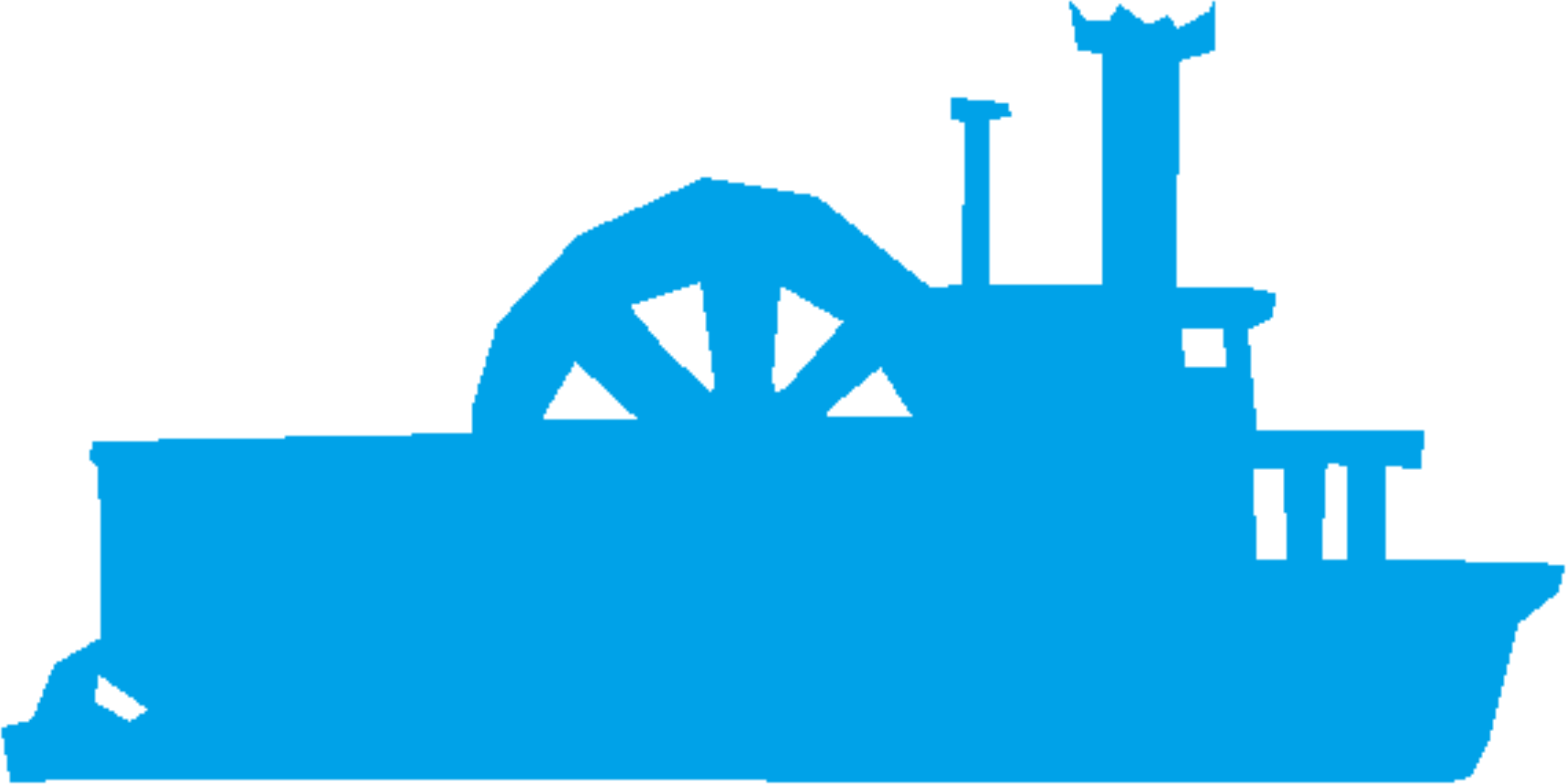 Paddle Wheel Boat Clipart (2284x1144), Png Download