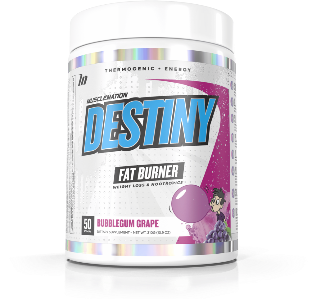 Muscle Nation 50 Serves / Bubblegum Grape Destiny - Thermogenics (1024x1024), Png Download