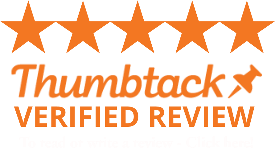 Thumbtack-white - Thumbtack 5 Star Review Logo (971x528), Png Download