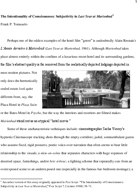Pdf - Last Year At Marienbad (612x792), Png Download