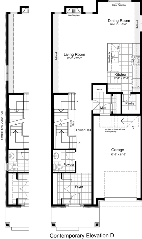Claridge Homes Dante Ground Floor Contemporary Single - Floor Plan (500x840), Png Download