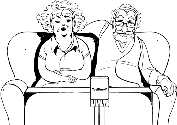 Grandma-grandpa (634x491), Png Download