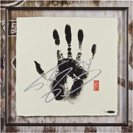 Los Angeles Lakers Shaquille O'neal Career Tegata Framed - Picture Frame (500x667), Png Download