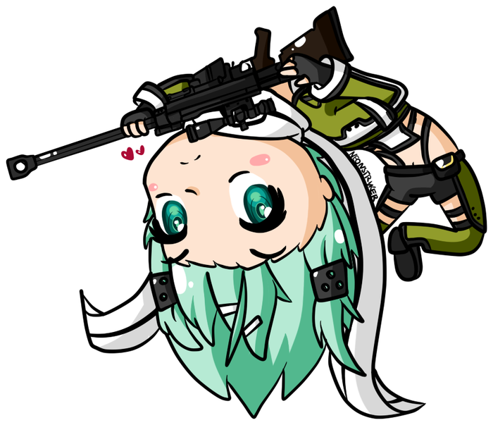 Gantungan Kunci Sinon Sword Art Online - Sword Art Online Chibi Sinon (700x603), Png Download
