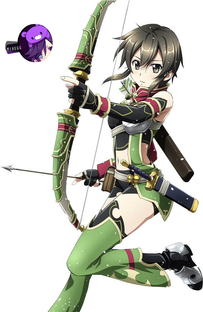 [render] Asada Shino By Miregg - Sinon Archer Png (768x1024), Png Download