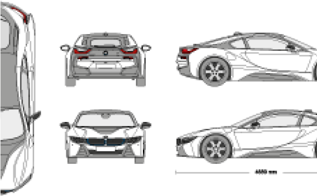 Bmw Clipart Bmw I8 (640x480), Png Download