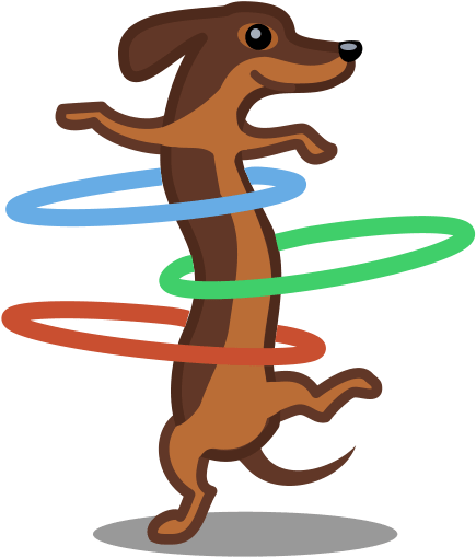 Hula Hoop - Sausage Dog Animation (618x618), Png Download