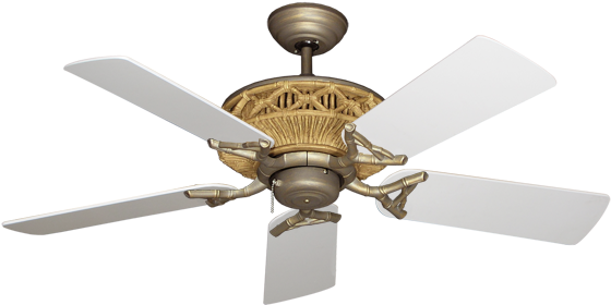 Picture Of Tiki Antique Bronze With 44" Pure White - Ceiling Fan (800x392), Png Download