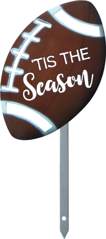 Tis The Season Football Yard Stake Football Yard Stake - Kick American Football (1000x1000), Png Download