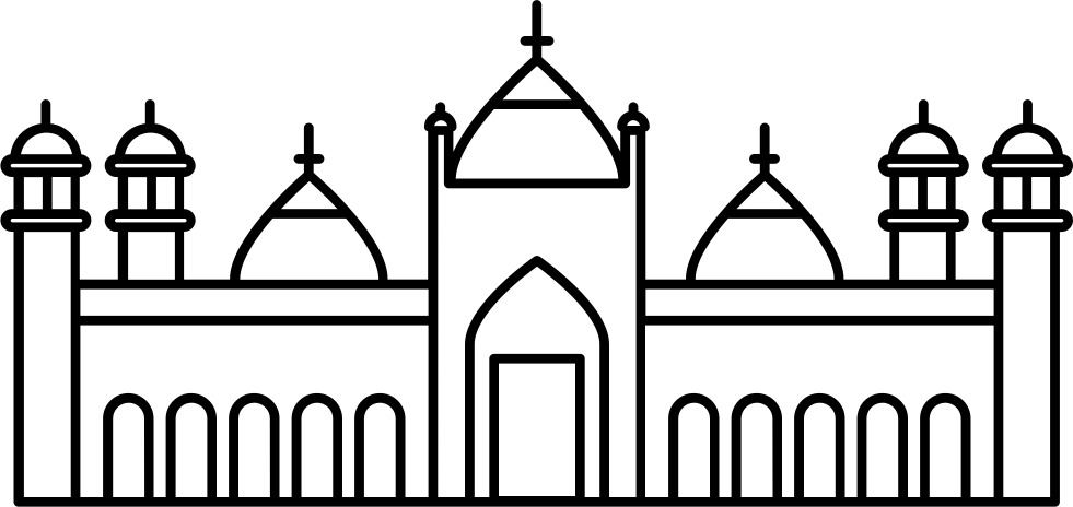 Mosque Clipart File - Badshahi Mosque Clipart (981x464), Png Download