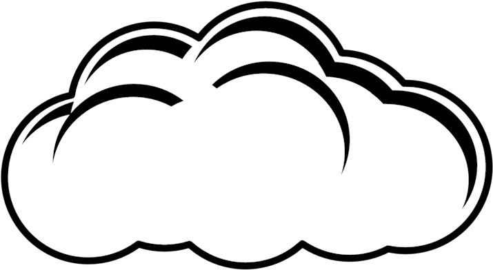 Simple Cloud Black & White - Black And White Cloud Sun (958x1355), Png Download