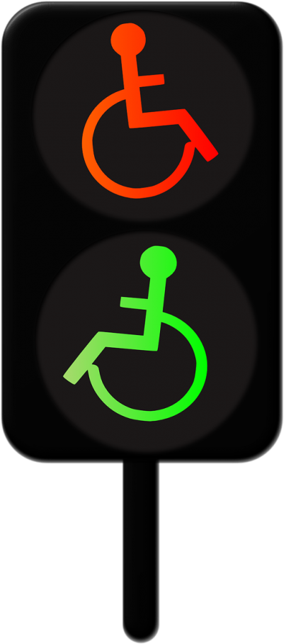 Little Green Sign,lame,traffic Sign, - Disability (500x1000), Png Download