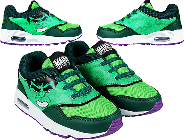 Hulk Shoes Air Version For Children - Zapatillas Hulk Niño (640x480), Png Download