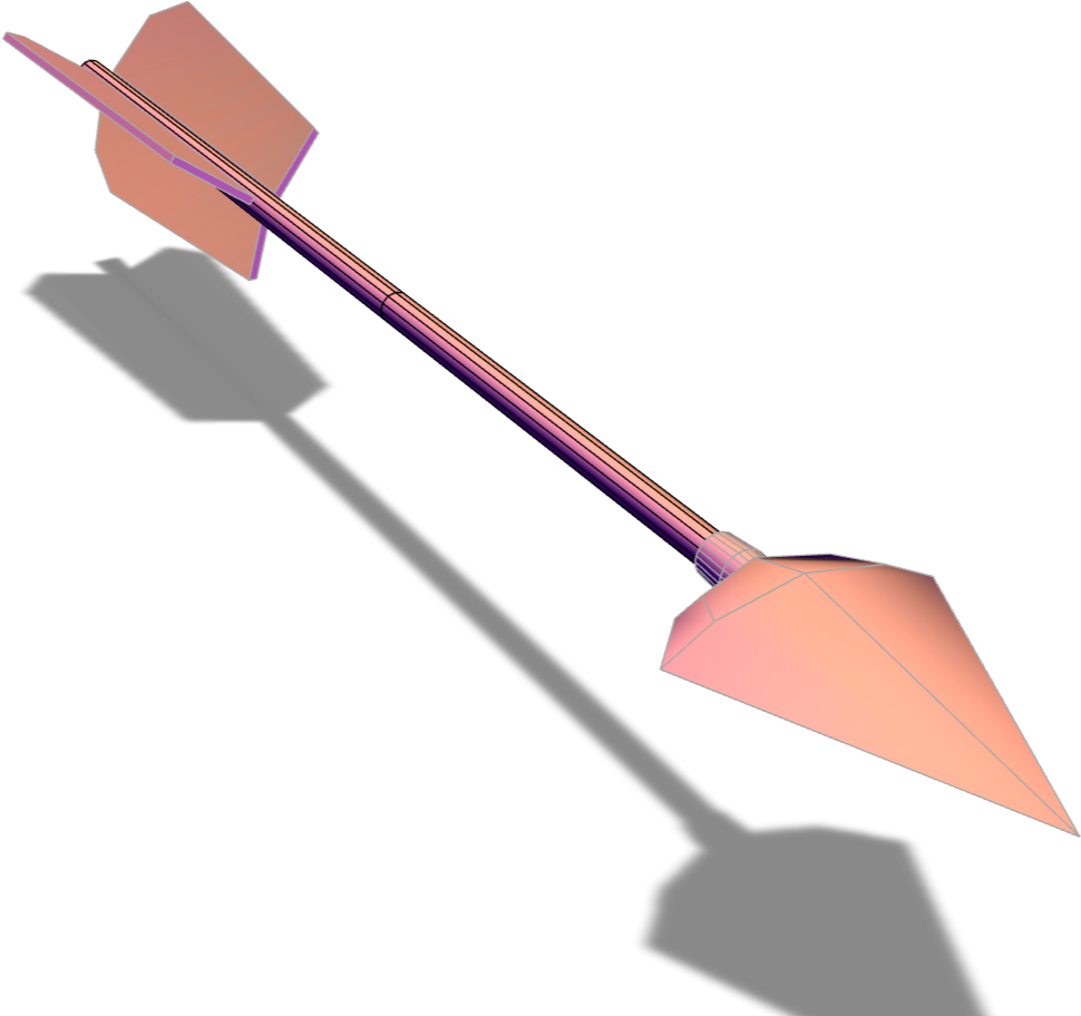 Low Poly Arrow - Flyswatter (1497x1122), Png Download