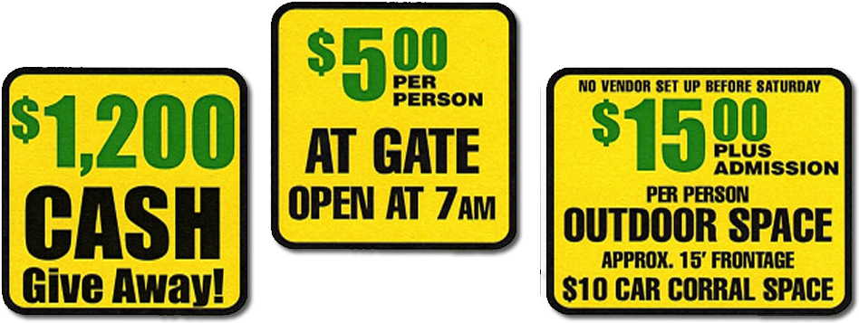 Free Handicap Parking Over 700 Show Cars Camping/restrooms - Sign (1000x400), Png Download