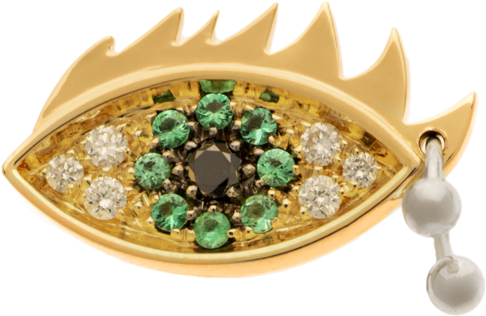 Eyes And Lips Pierced Earrings (1500x1000), Png Download