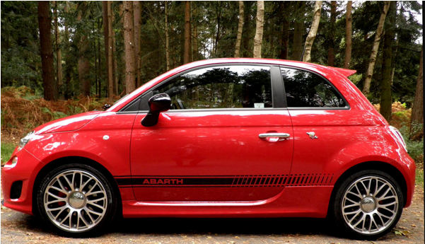 Genuine Abarth Side Stripes Black Tmcmotorsport (600x600), Png Download