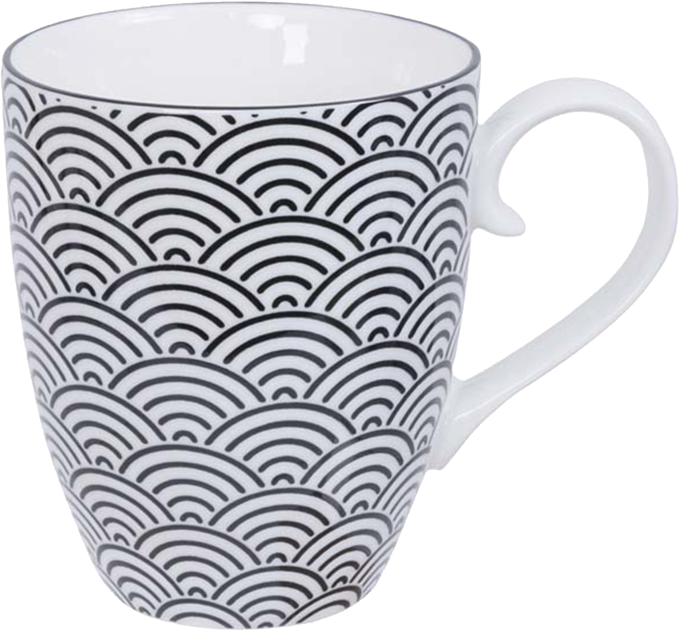 Tokyo Design Studio Nippon Black Waves Mug - Tee Becher (1960x1494), Png Download