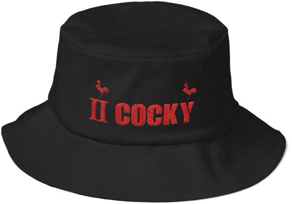Ii Cocky Mad Hatter Bucket Hat With Red Stitch - Porn Hub Bucket Hat (600x600), Png Download